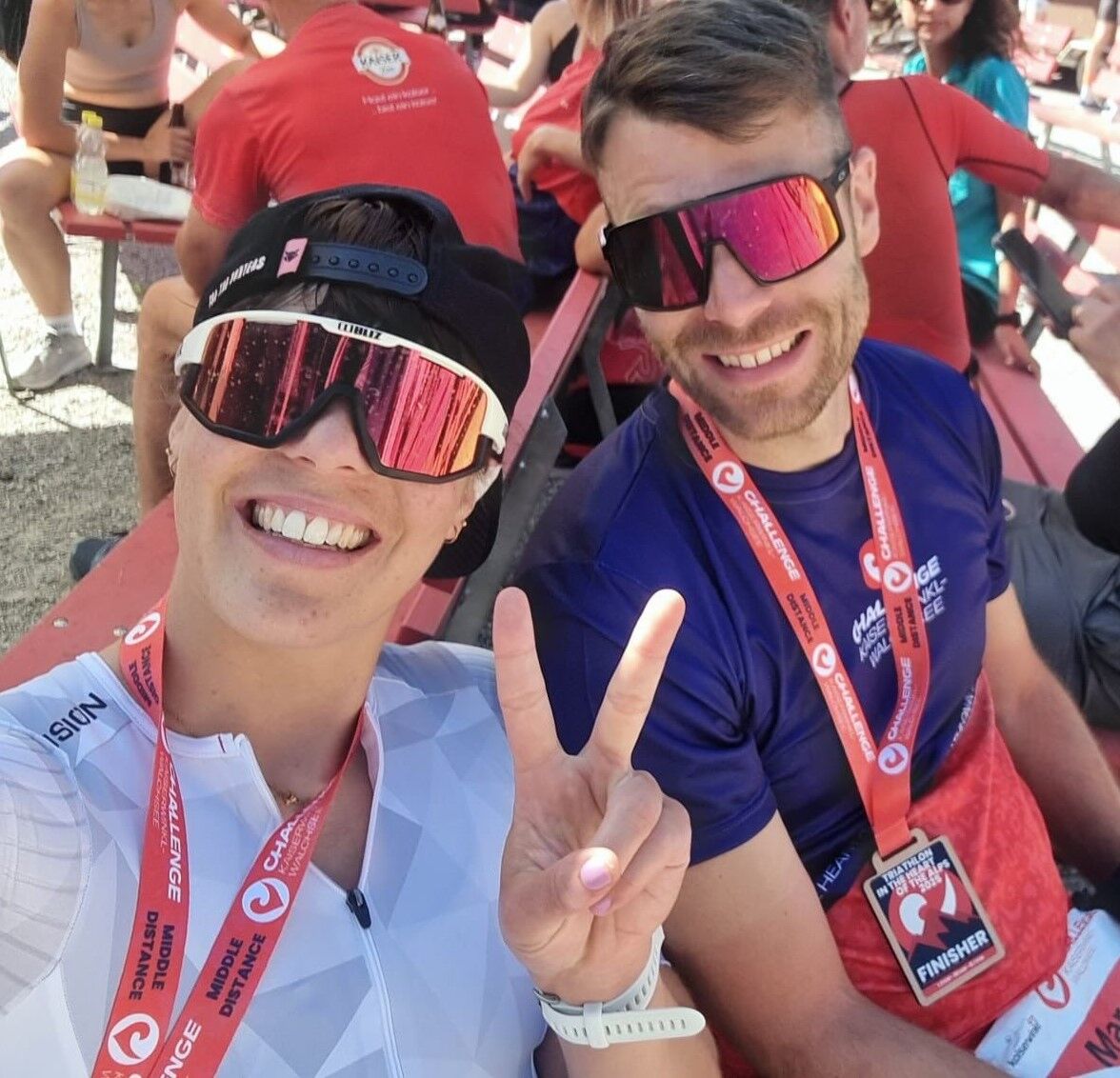 Die Geschwister Annkatrin und Marc Locher von der LG Steinlach-Zollern starteten gemeinsam bei der Challenge Kaiserwinkl-Walchsee auf der Mitteldistanz