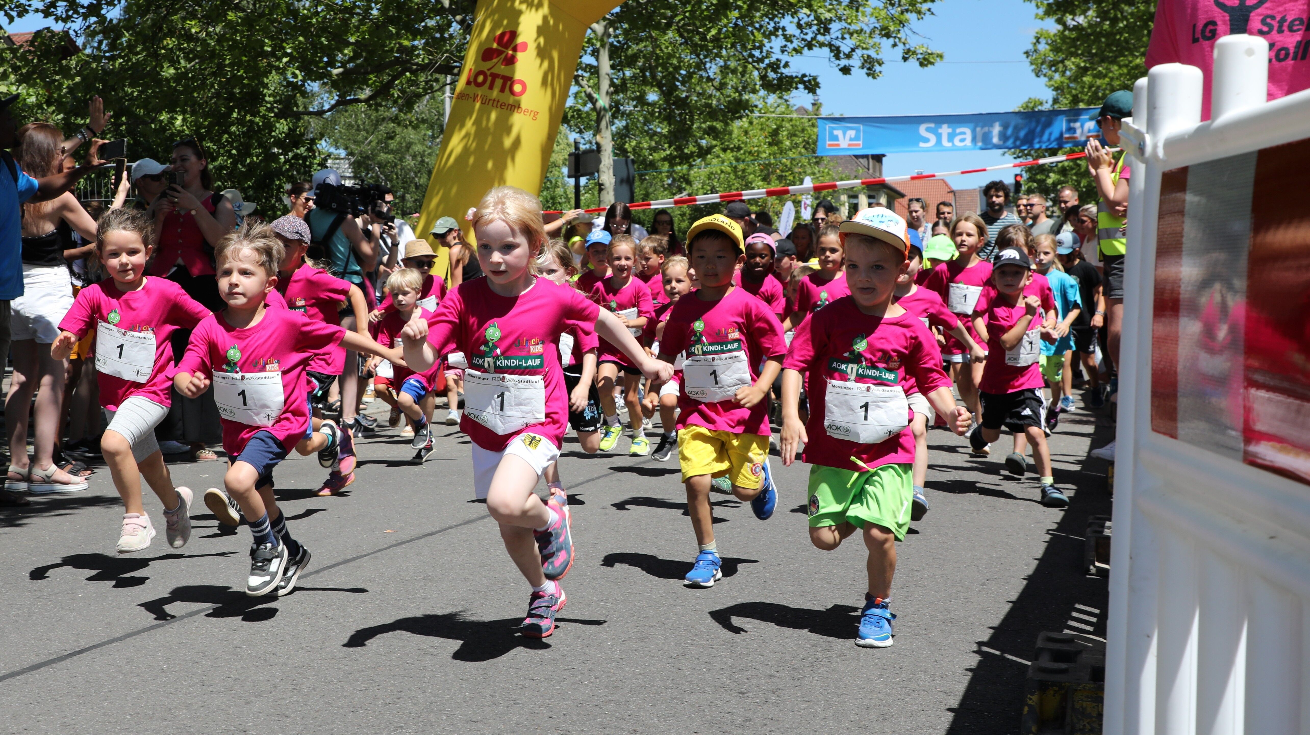 Beim AOK-Kindi-Lauf nahmen Mädchen und Jungen aus knapp 30 Kindergärten aus Mössingen und teilweise auch der näheren Umgebung teil