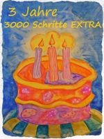 3000 Schritte EXTRA Geburtstag 200Bild