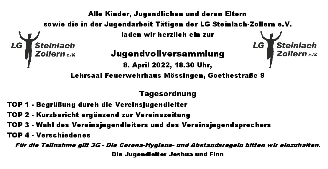 Einladung Jugendvollversammlung 2022