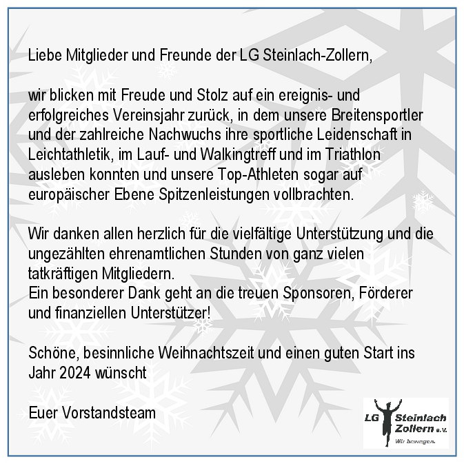 LGSZ Weihnachtsgrüße