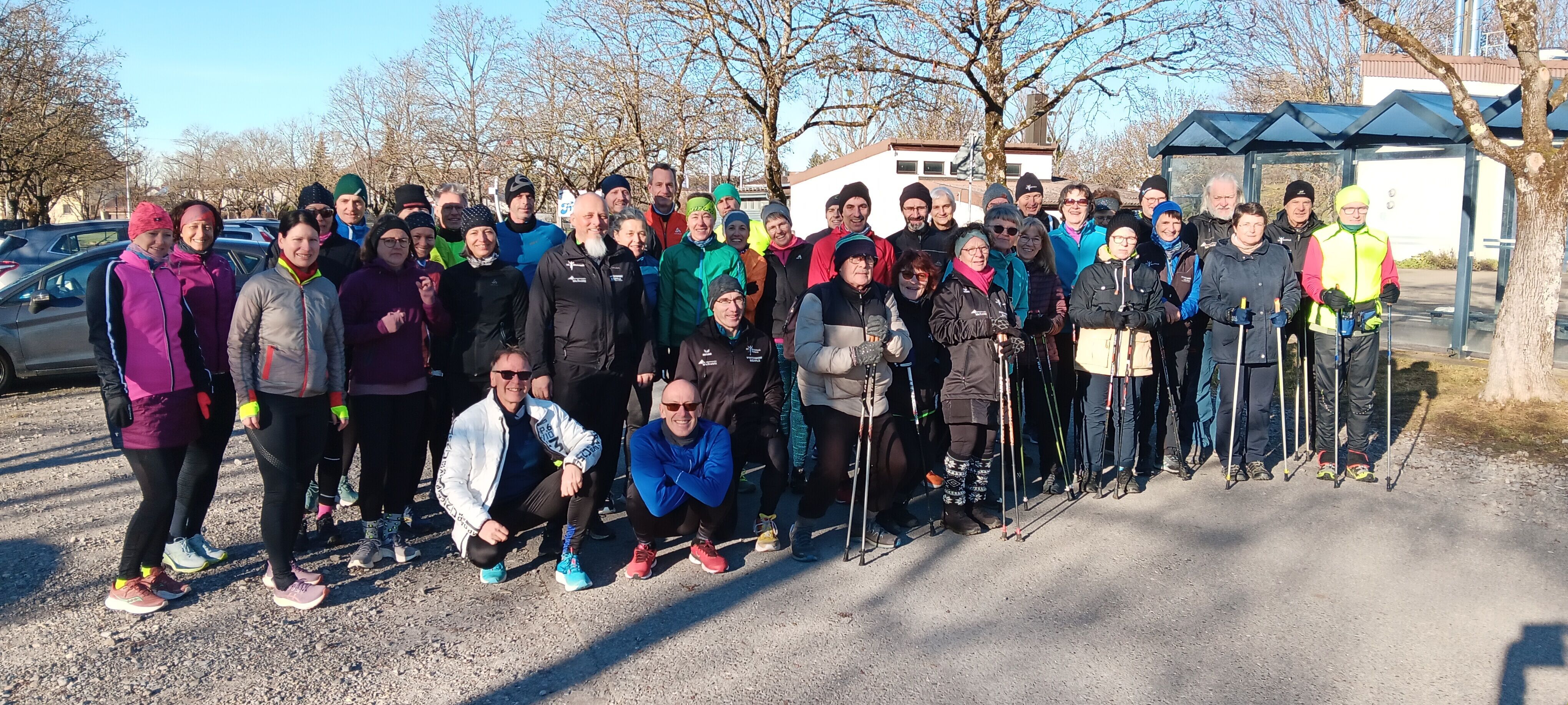 Alljährlich treffen sich die Läufer und Nordic Walker der LG Steinlach-Zollern an Silvester.