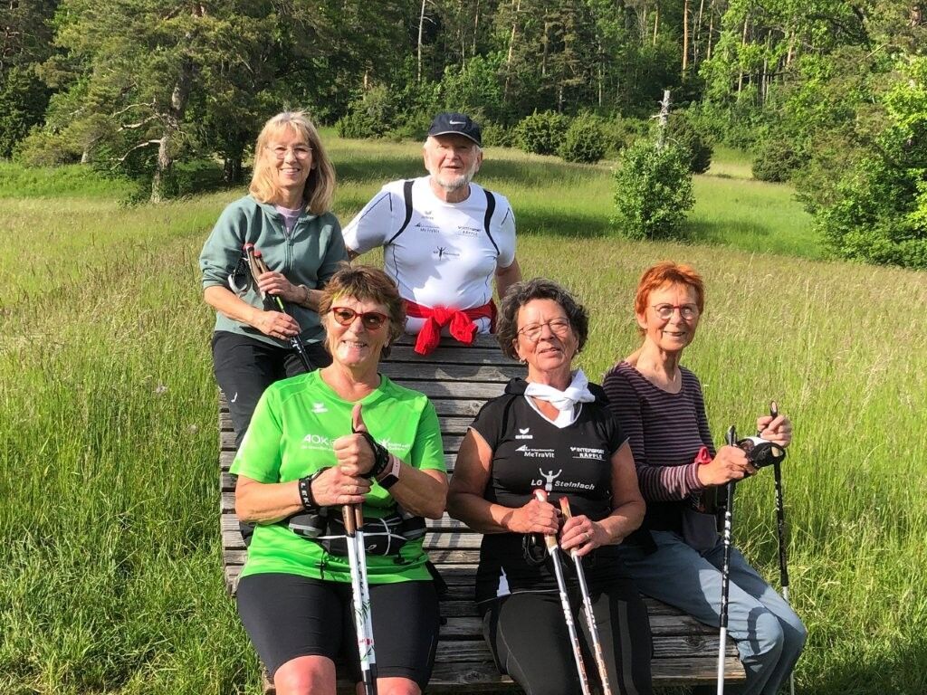 Die Fröhichen Nordic-Walker der LG Steinlach-Zollern bei den Walking-Aktivtagen