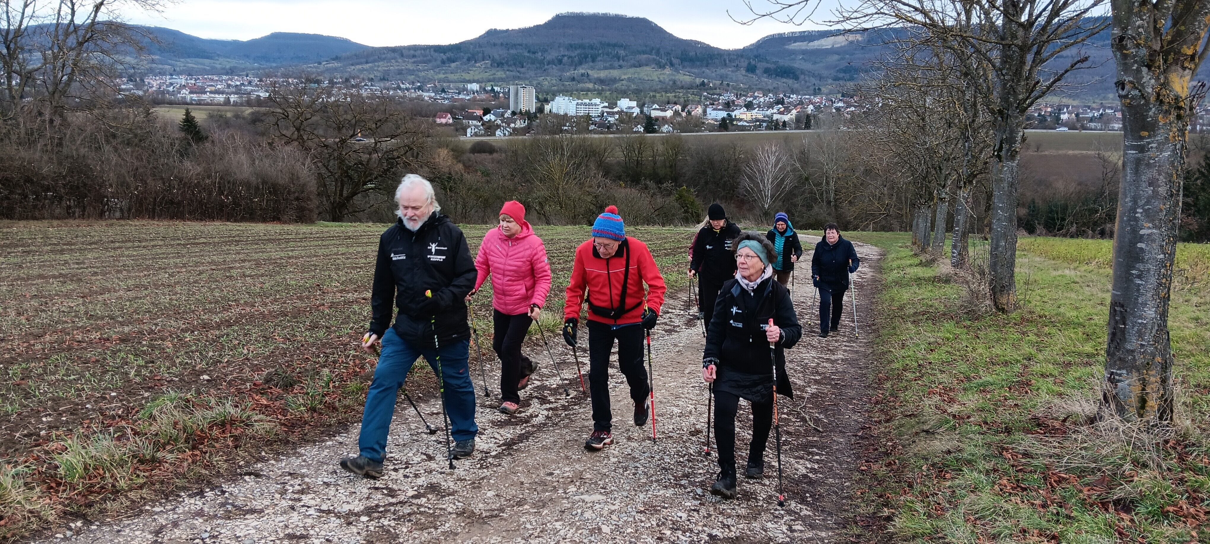 Auf der Nordic Walking-Tour boten sich schöne Perspektiven auf die nähere und weitere Umgebung